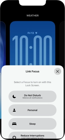 Press the required focus mode. Press the required focus mode.