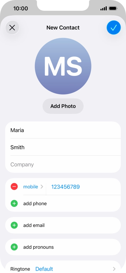 Press the confirm icon. Press the confirm icon.