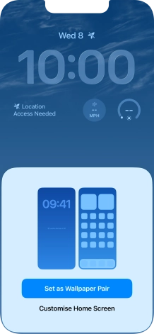 To use the same colour theme on the home screen, press Set as Wallpaper Pair. To use the same colour theme on the home screen, press Set as Wallpaper Pair.