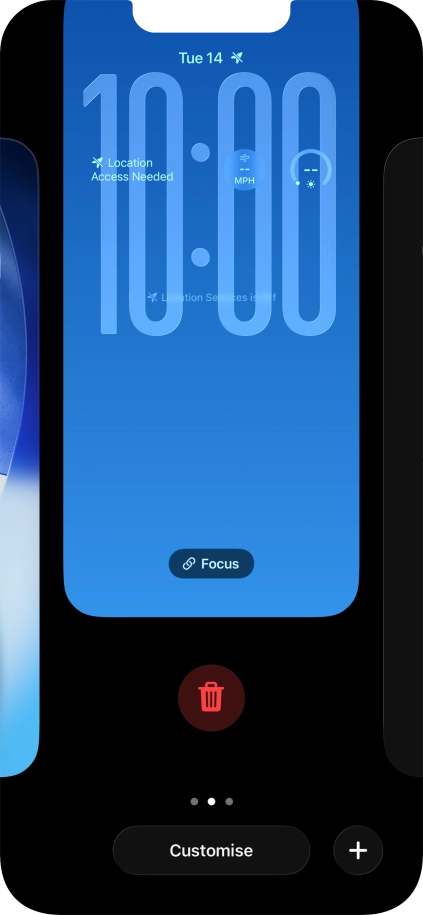 Press the delete icon. Press the delete icon.