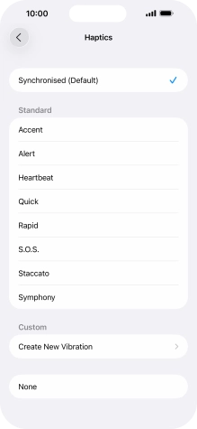 Press the required setting to turn on the function. Press the required setting to turn on the function.