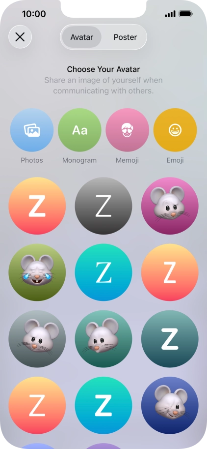 Press the required category and follow the instructions on the screen to select and save the required picture to your Contact Poster. Press the required category and follow the instructions on the screen to select and save the required picture to your Contact Poster.