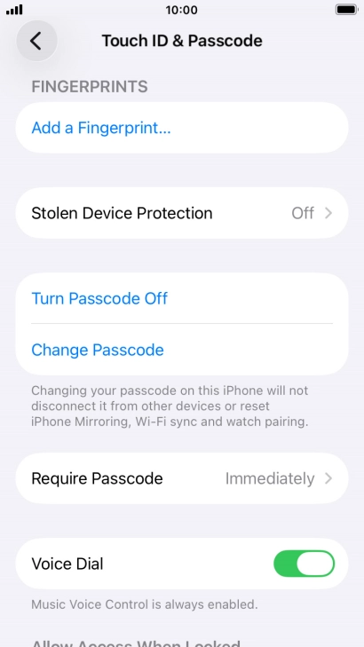 Press Turn Passcode Off and key in the phone lock code. Press Turn Passcode Off and key in the phone lock code.