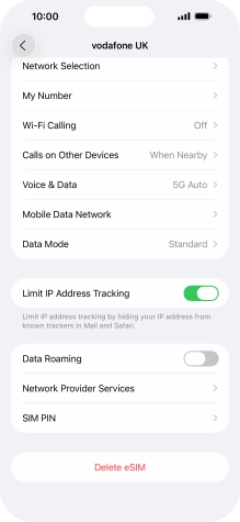 Press Delete eSIM and follow the instructions on the screen to delete your eSIM. Press Delete eSIM and follow the instructions on the screen to delete your eSIM.