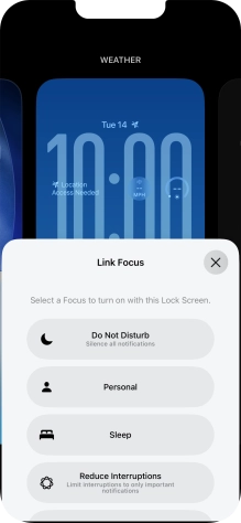Press the required focus mode. Press the required focus mode.