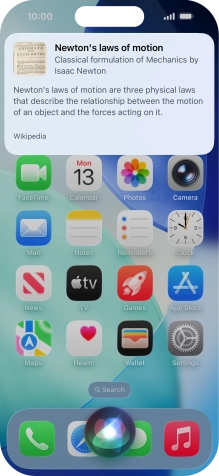 Ask questions or ask Siri to find information on the internet. Ask questions or ask Siri to find information on the internet.
