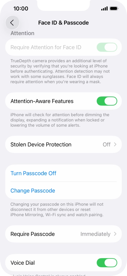 Press Turn Passcode Off and key in the phone lock code. Press Turn Passcode Off and key in the phone lock code.