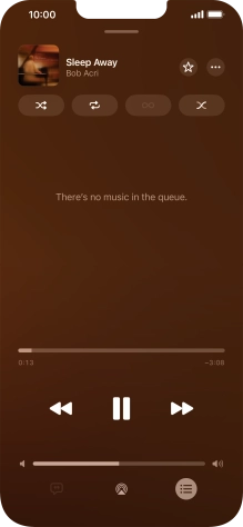 Press the shuffle icon to turn the function on or off. Press the shuffle icon to turn the function on or off.