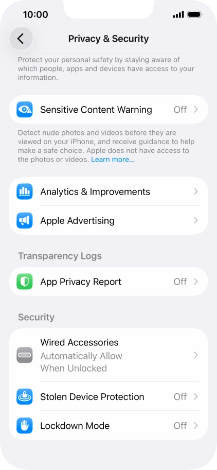Press App Privacy Report. Press App Privacy Report.