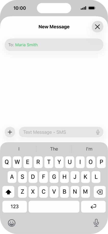 Press the microphone icon and say the required text. Press the microphone icon and say the required text.