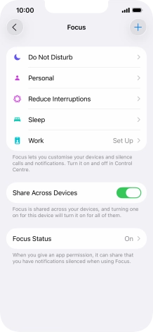 Press the required focus mode. Press the required focus mode.