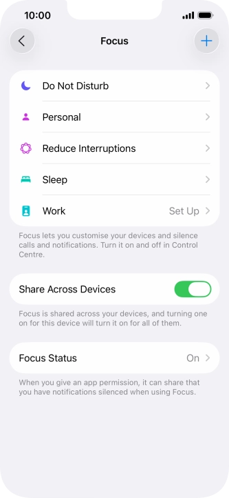 Press the required focus mode. Press the required focus mode.