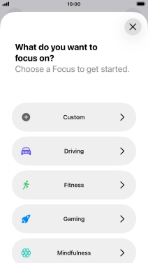 Press the required focus mode and follow the instructions on the screen to add the selected focus mode. Press the required focus mode and follow the instructions on the screen to add the selected focus mode.