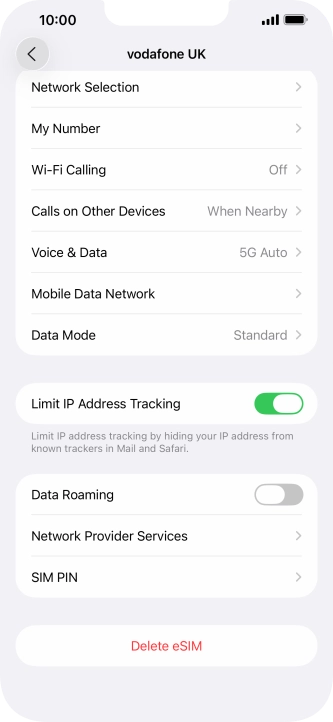 Press Delete eSIM and follow the instructions on the screen to delete your eSIM. Press Delete eSIM and follow the instructions on the screen to delete your eSIM.