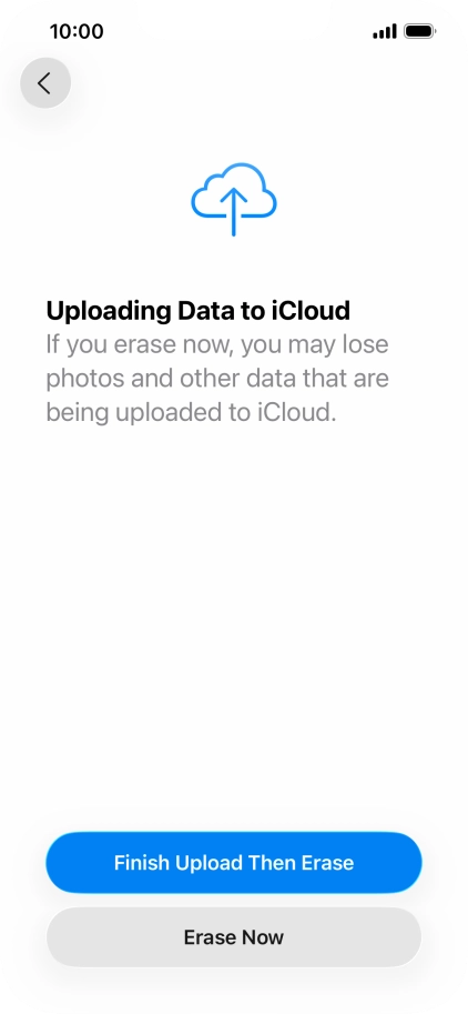Press Erase Now. Press Erase Now.