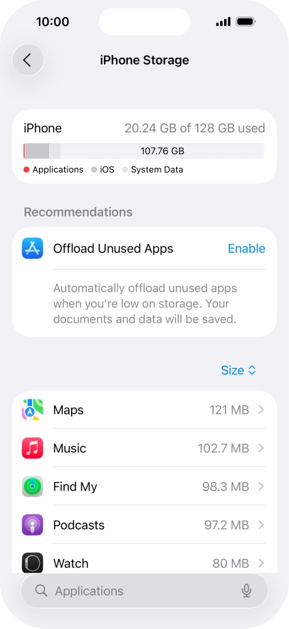 Press the required app. Press the required app.
