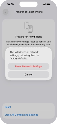 Press Reset Network Settings. Press Reset Network Settings.