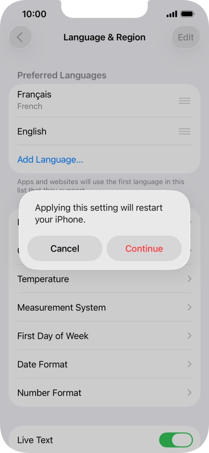Press Continue. Press Continue.