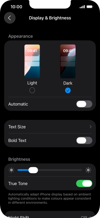 Press the indicator next to Press the indicator next to