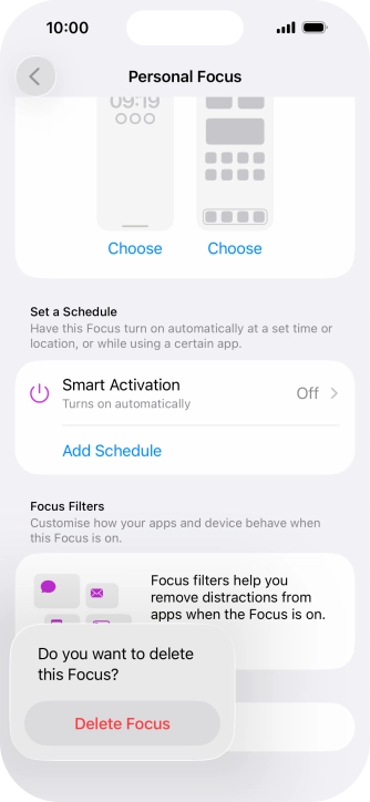 Press Delete Focus. Press Delete Focus.