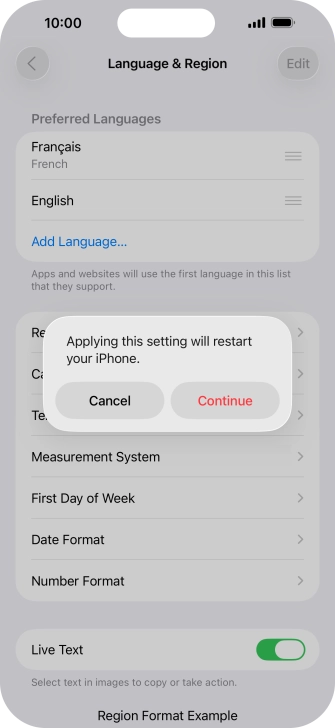 Press Continue. Press Continue.