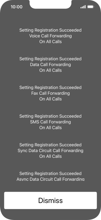 Press Dismiss. Press Dismiss.