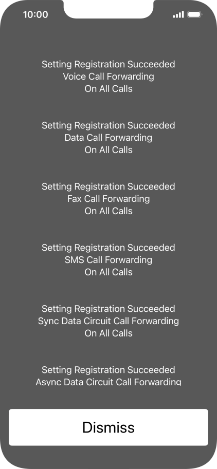 Press Dismiss. Press Dismiss.