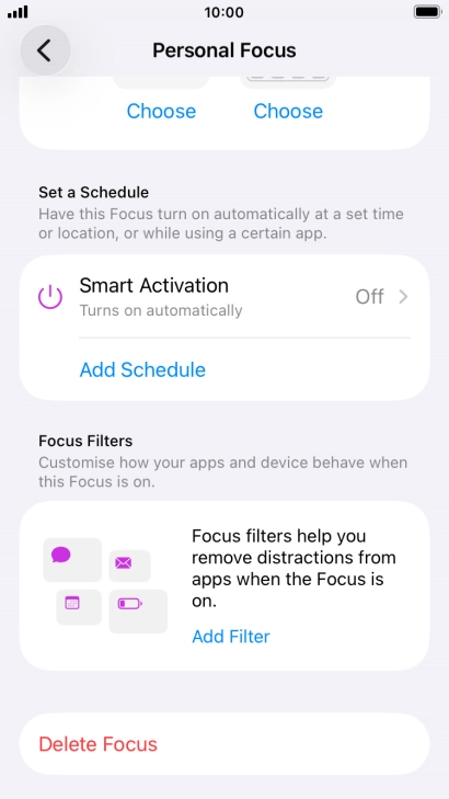 Press the required setting below Press the required setting below