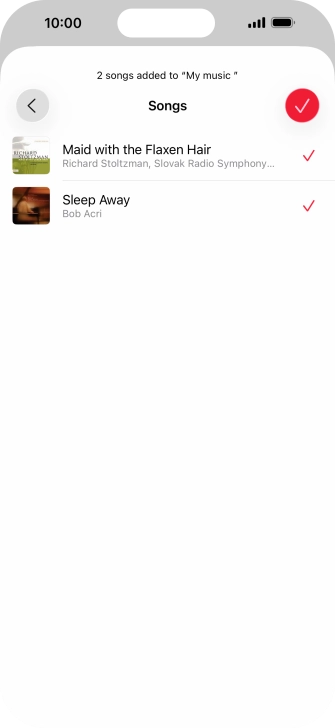 Press the confirm icon. Press the confirm icon.