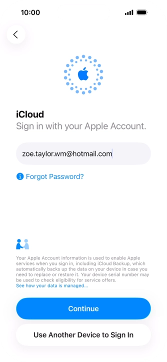 Press Continue. Press Continue.