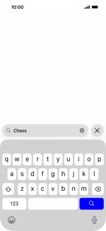 Press the search icon. Press the search icon.