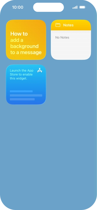 Press and hold the required widget until a pop-up menu is displayed. Press and hold the required widget until a pop-up menu is displayed.