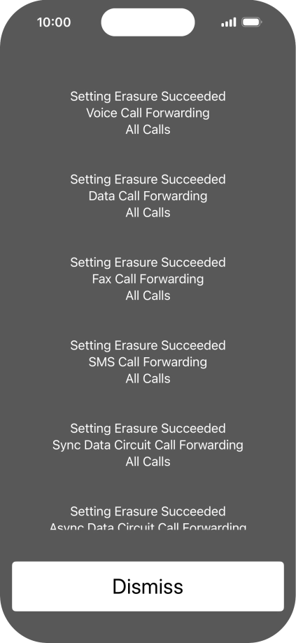 Press Dismiss. Press Dismiss.