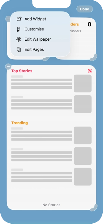 Press Add Widget. Press Add Widget.