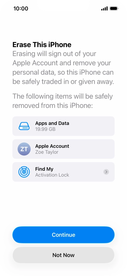 Press Continue. Press Continue.