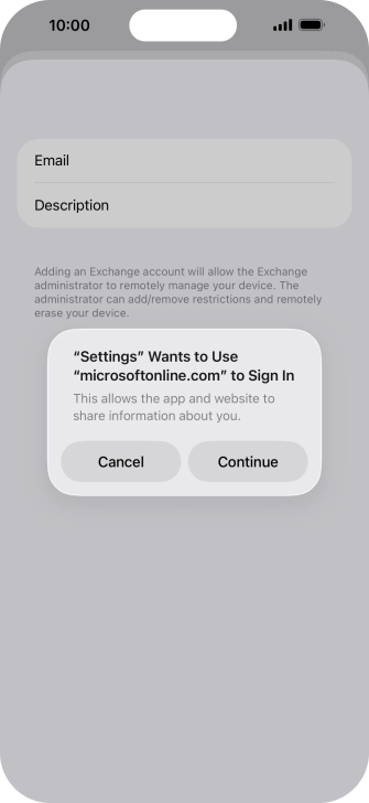 Press Continue. Press Continue.
