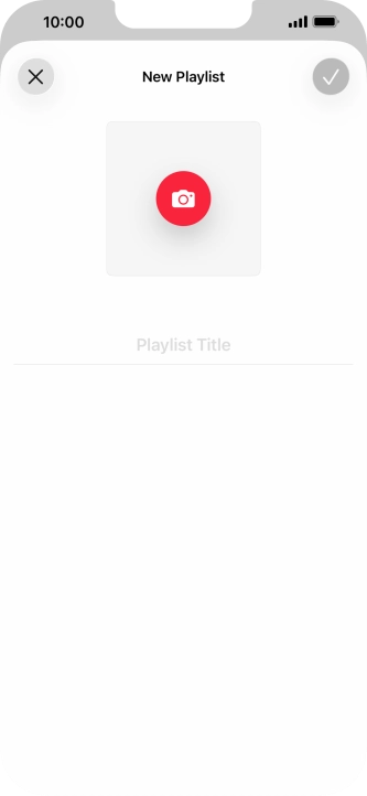 Press the text input field and key in a name for the playlist. Press the text input field and key in a name for the playlist.