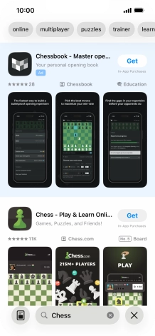 Press the required app. Press the required app.