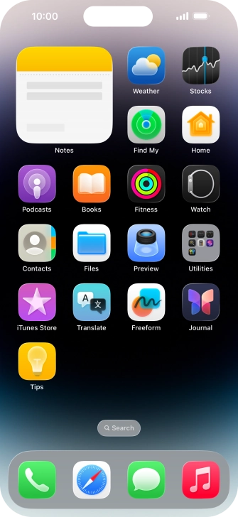 If you're using a Widget Stack: slide up or down on the stack to select the required widget. If you're using a Widget Stack: slide up or down on the stack to select the required widget.