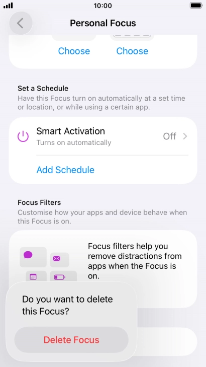 Press Delete Focus. Press Delete Focus.