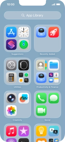 Press the required app. Press the required app.
