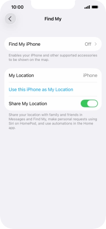 Press Find My iPhone. Press Find My iPhone.