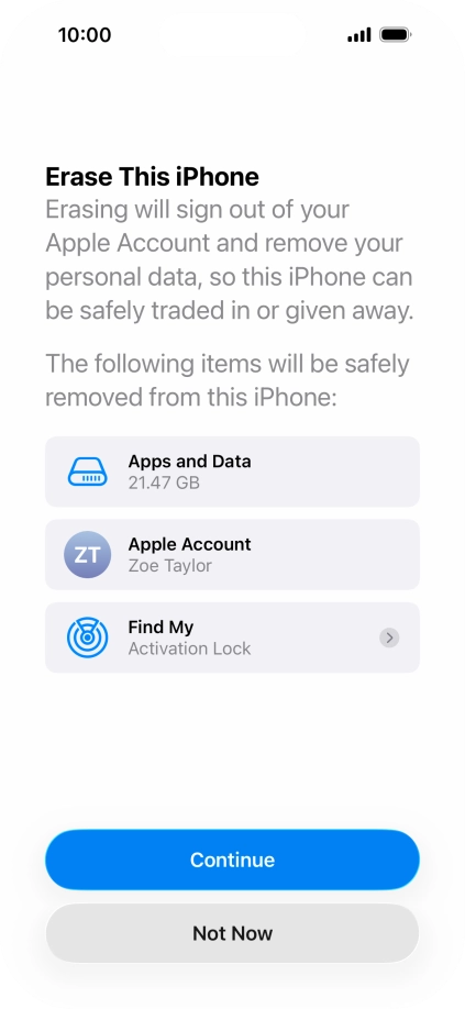 Press Continue. Press Continue.