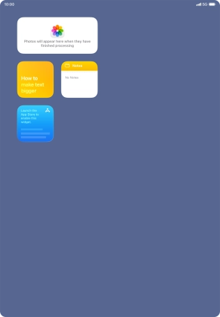 Press and hold the required widget until a pop-up menu is displayed. Press and hold the required widget until a pop-up menu is displayed.