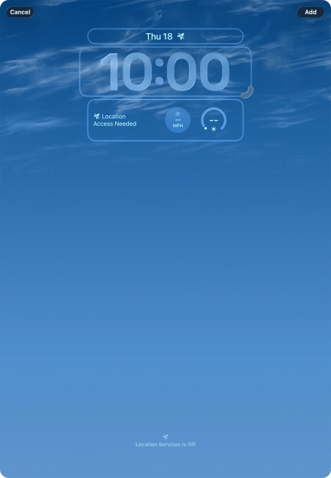 To customise the way the lock screen date is displayed, press the date widget and follow the instructions on the screen to select the required widget display mode. To customise the way the lock screen date is displayed, press the date widget and follow the instructions on the screen to select the required widget display mode.