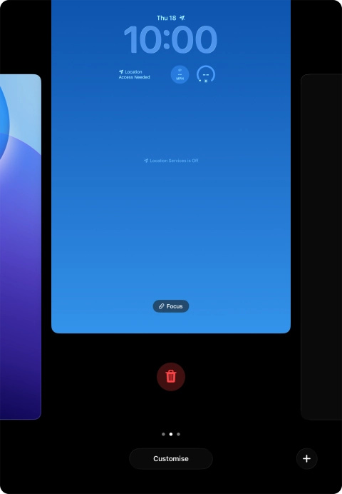 Press the delete icon. Press the delete icon.