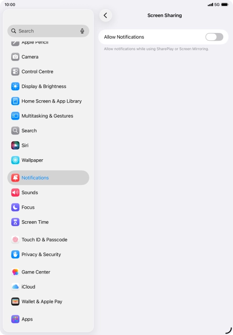 Press the indicator next to Press the indicator next to