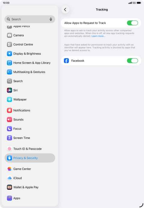Press the indicator next to Press the indicator next to