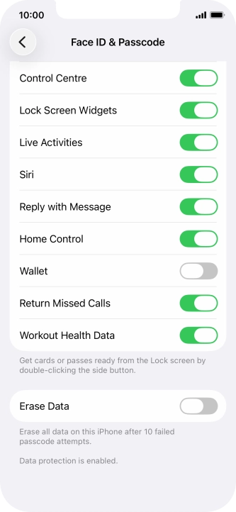 Press the indicator next to Press the indicator next to