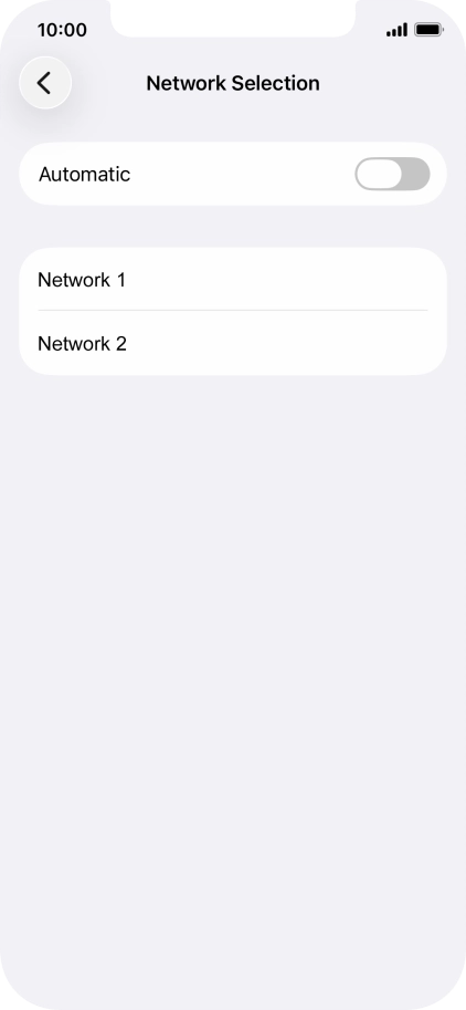 If you turn off the function, press the required network. If you turn off the function, press the required network.